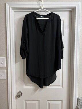 Loanna Brand Women's Black Tunic, Size 2X
